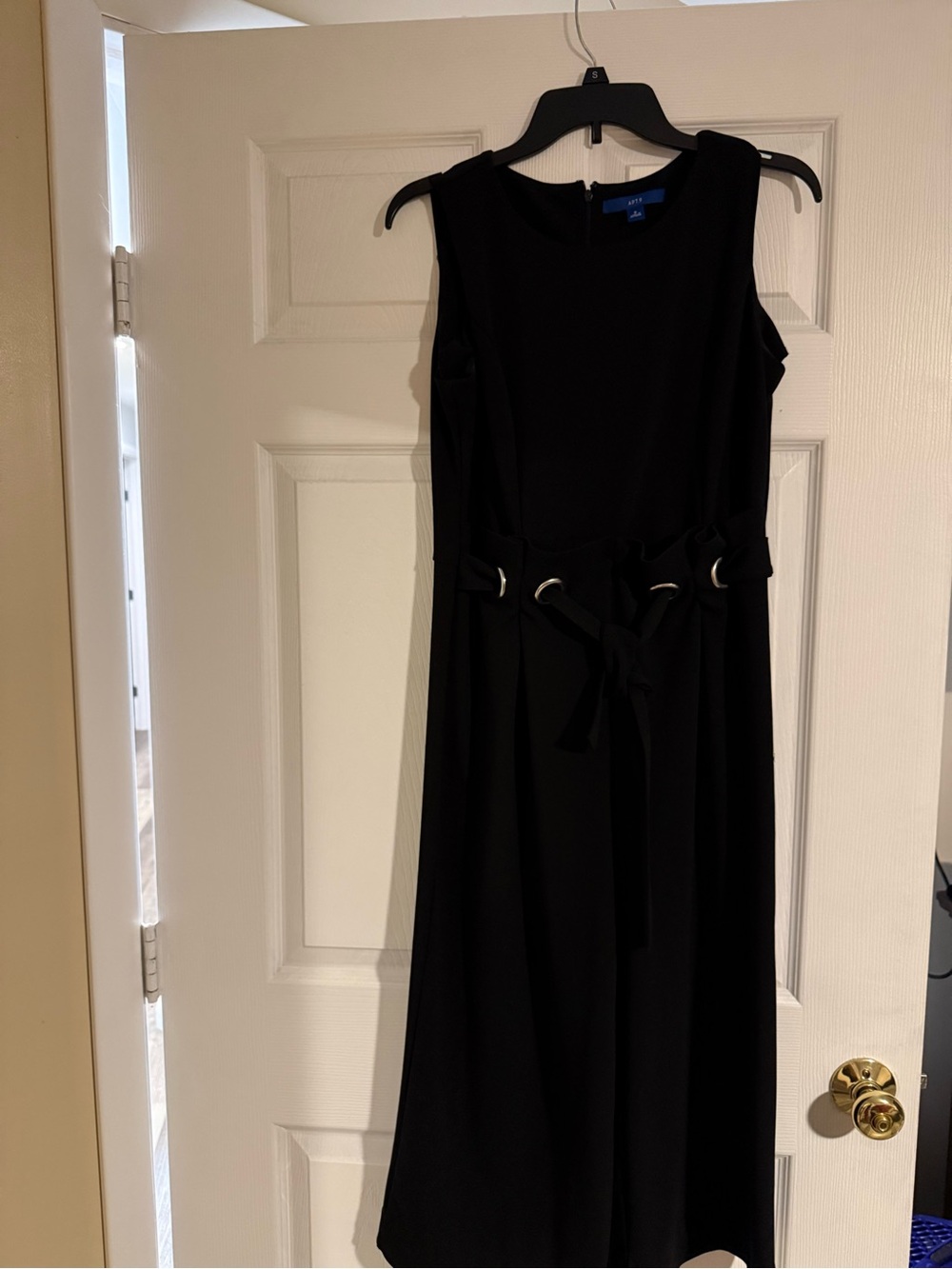 Apt. 9 Black Sleeveless Belted Jumpsuit